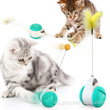Cat Teaser Stick Colorido Feathers Toy